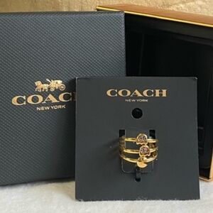 Coach Pac-Man Stackable Rings Sz.6 NWT Limited Edition